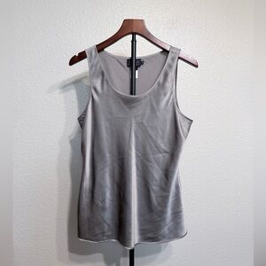 Pendleton 100% Silk Silver Gray Soft Lightweight Scoop Neck Tank Top - Women’s M